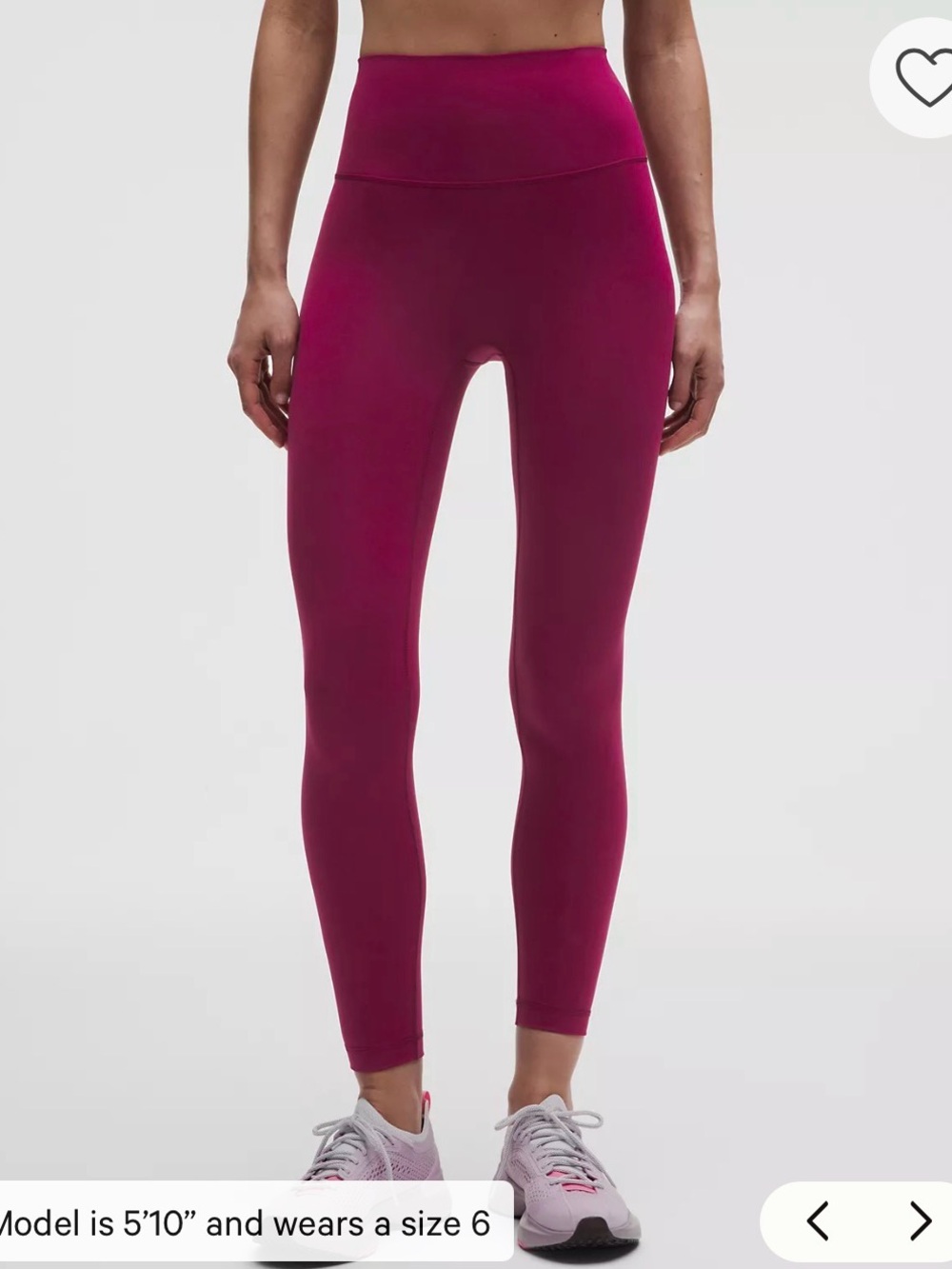 lululemon Wunder Train Leggings in Raspberry